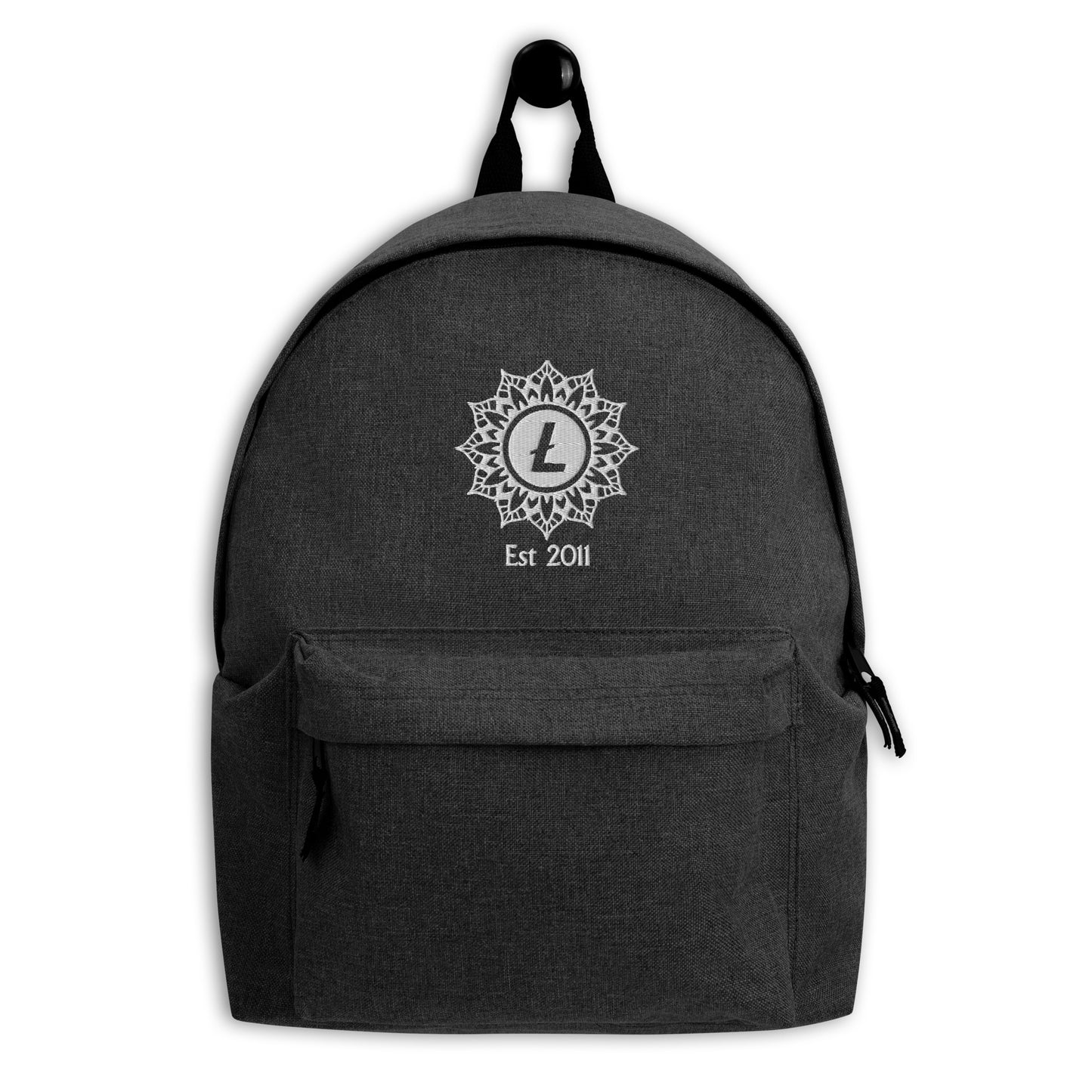 Litecoin Mandala Embroidered Backpack