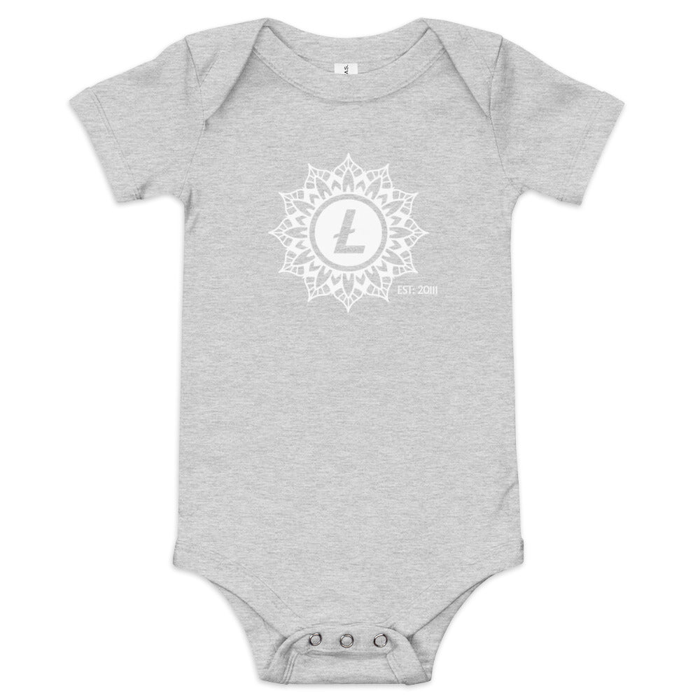 Litecoin Mandala Baby short sleeve one piece