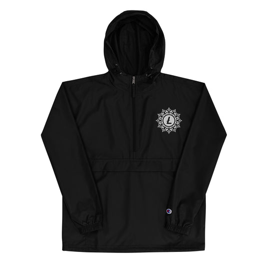 Litecoin Mandala Embroidered Champion Packable Jacket