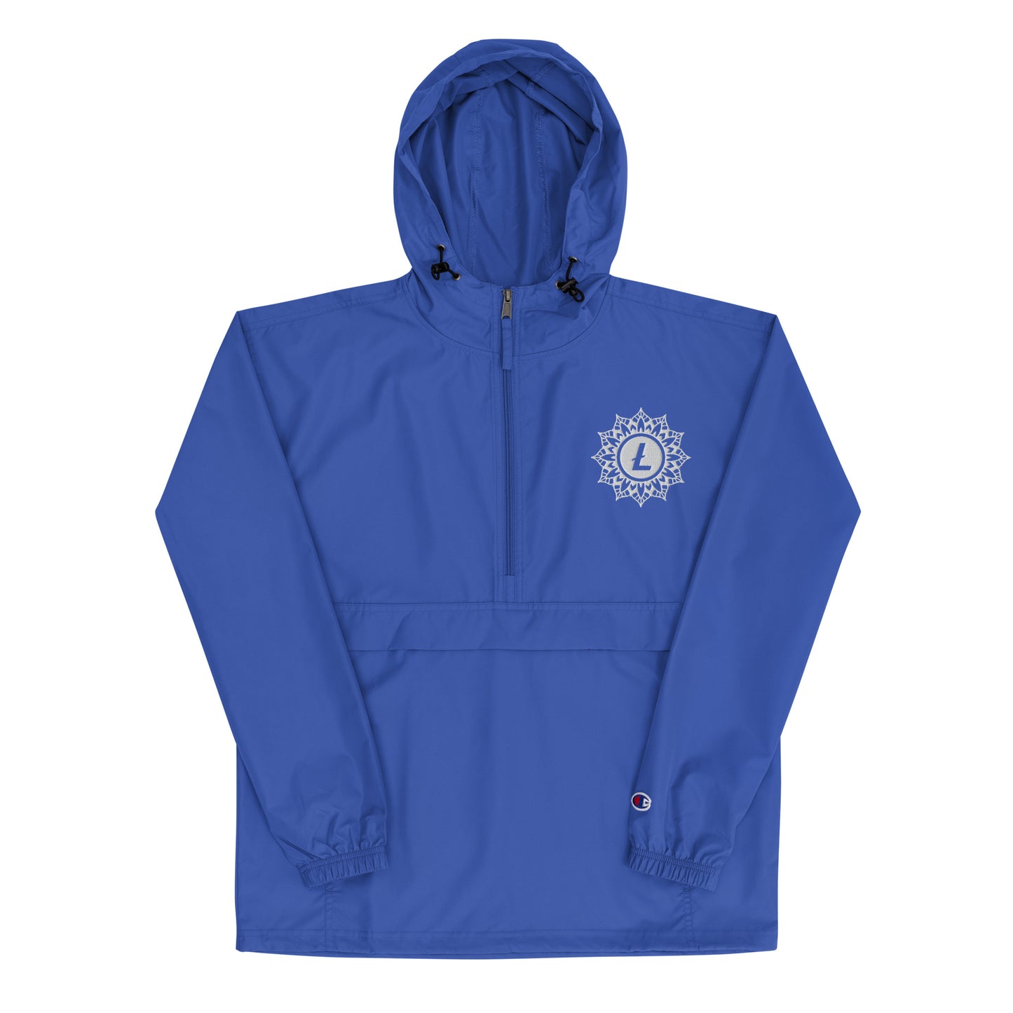 Litecoin Mandala Embroidered Champion Packable Jacket