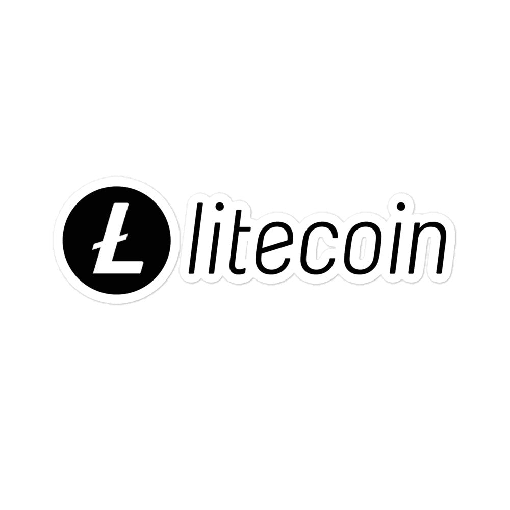Litecoin Logo Black Sticker