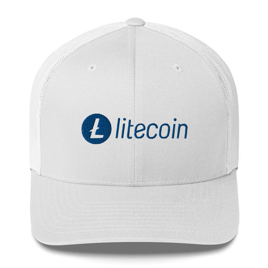 Litecoin Logo in Blue / White Trucker Cap