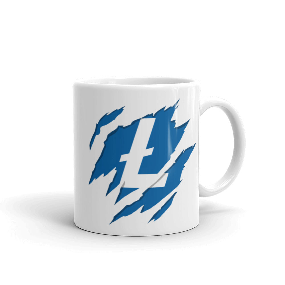 RIPPED LTC Blue / White glossy mug