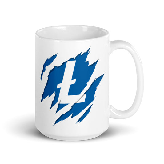 RIPPED LTC Blue / White glossy mug